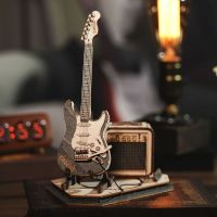 RoboTime drevené 3D puzzle Elektrická gitara 5