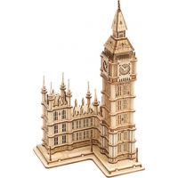 RoboTime drevené 3D puzzle hodinová veža Big Ben svietiaca 2