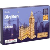 RoboTime drevené 3D puzzle hodinová veža Big Ben svietiaca 6