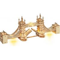 RoboTime drevené 3D puzzle most Tower Bridge svietiaci 2