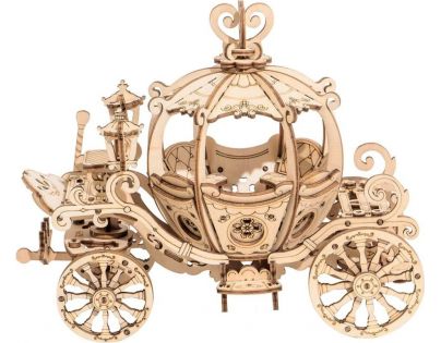 RoboTime drevené 3D puzzle Rozprávkový kočiar