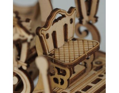 RoboTime drevené 3D puzzle Rozprávkový kočiar