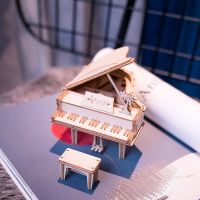 RoboTime drevené 3D puzzle Veľké piano 3