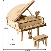 RoboTime drevené 3D puzzle Veľké piano 2