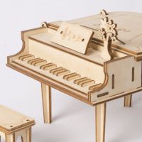 RoboTime drevené 3D puzzle Veľké piano 4