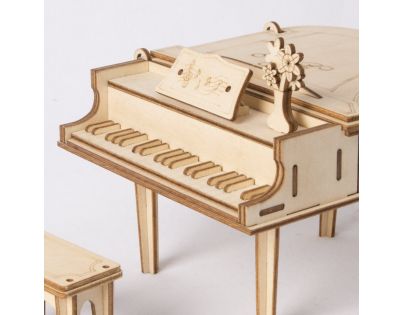 RoboTime drevené 3D puzzle Veľké piano