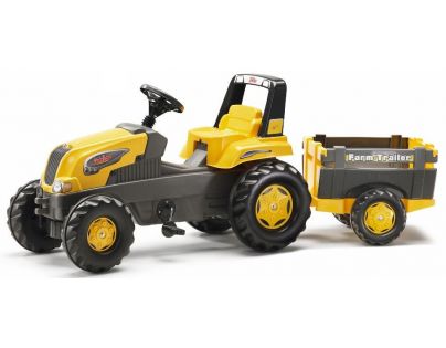 Rolly Toys Šliapací traktor Rolly Junior s Farm vlečkou žltý