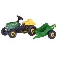Rolly Toys 012442 - Šliapací traktor Rolly Kid s vlečkou - zelený Rolly Toys 012442 - Šliapací traktor Rolly Kid s vlečkou - zelený