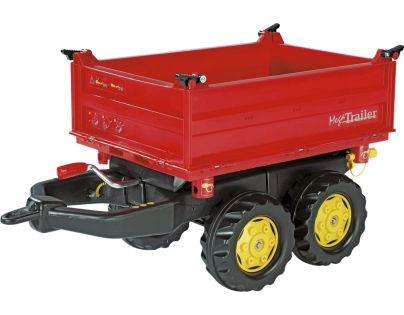 Rolly Toys Vlečka s šnekovým vyklápaním do 3 stran 2osá červená 123