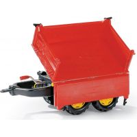 Rolly Toys Vlečka s šnekovým vyklápaním do 3 stran 2osá červená 123 3