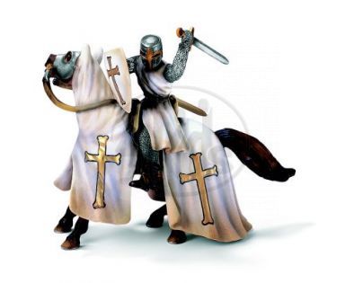 Schleich 70034 - Rytíř s mečem na koni - bílý