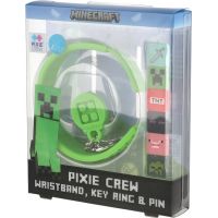 Pixie Crew Súprava 3 v 1 Minecraft Náramok, kľúčenka a odznak 2