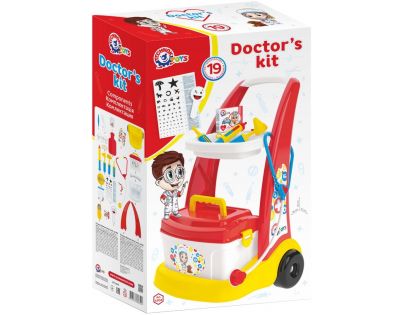 Sada doktor s vozíkom a doplnky