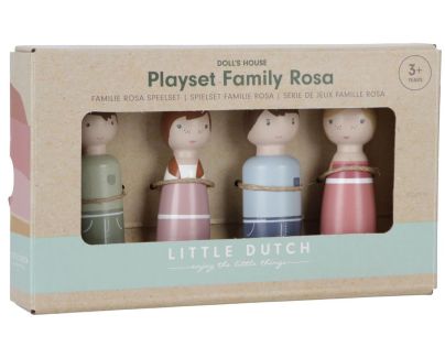 Sada drevených bábik Family Rosa
