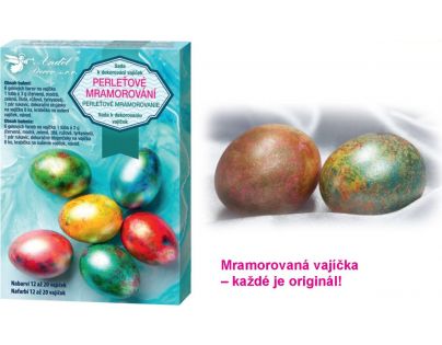 Sada k dekorovanie vajíčok - perleťový mramor