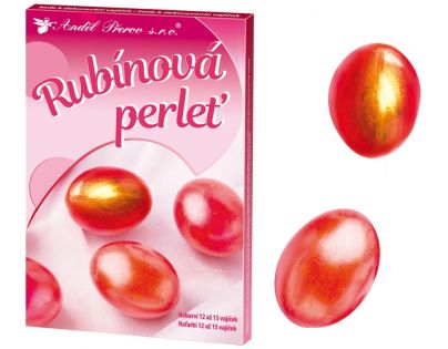 Sada k dekorovanie vajíčok - rubínová perleť