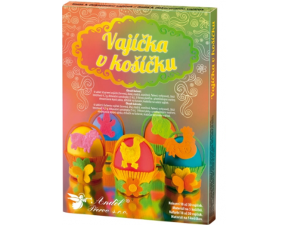 Sada k dekorovanie vajíčok - vajíčka v košíčku