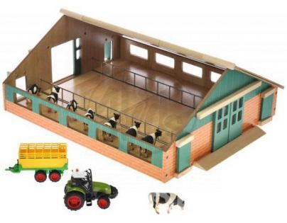 Sada malý farmář Dřevěná farma 1:50 a traktor
