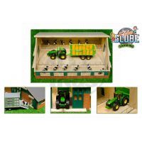 Sada malý farmář Dřevěná farma 1:50 a traktor 2