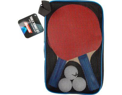 Súprava na stolný tenis 2 rakety 26cm + 3 loptičky v puzdre