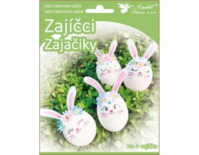 Anděl Sada na dekorovanie vajíčok 4 ks Zajačikovia