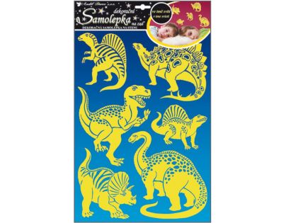 Anděl Samolepka na stenu Dinosaury svietiaci v tme 41 x 29 cm