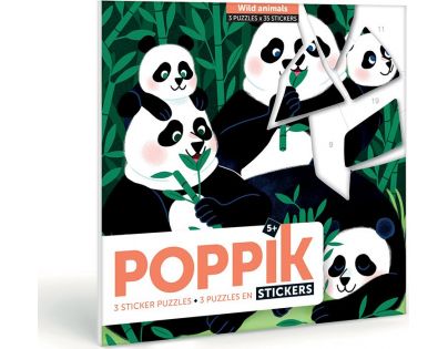 Poppik Puzzle samolepkové Divoké zvieratá 105 dielikov