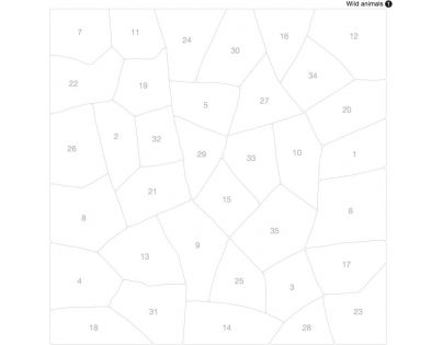 Poppik Puzzle samolepkové Divoké zvieratá 105 dielikov