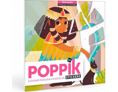 Poppik Puzzle samolepkové Princezny 105 dielikov
