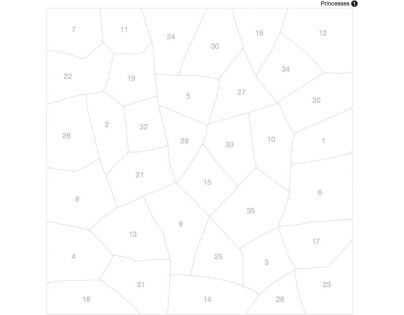 Poppik Puzzle samolepkové Princezny 105 dielikov