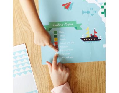 Poppik Samolepkový plagát Mapa sveta