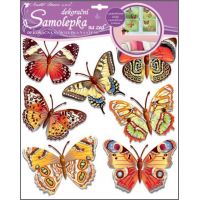 Anděl Samolepky na stenu Motýle skutoční 30,5 x 30,5 cm