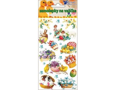 Anděl Samolepky velikonočné gelové Vintage 19 x 9 cm Deti