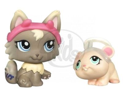 Sběratelská zvířátka Littlest Pet Shop - 1411 Perská kočka 1412 Myška