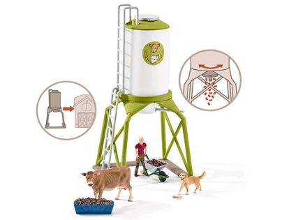 Schleich Feed Silo with Animals
