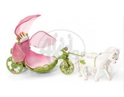 Schleich 42060 - Elfí kočár tažený párem koní