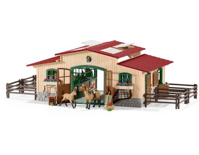 Schleich Stajňa s koňmi a príslušenstvom