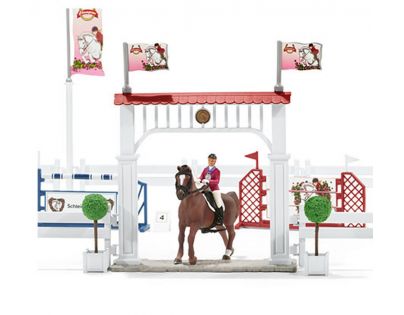 Schleich 42338 Veľké parkúrové závodisko s koňmi