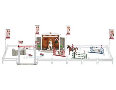 Schleich 42338 Veľké parkúrové závodisko s koňmi
