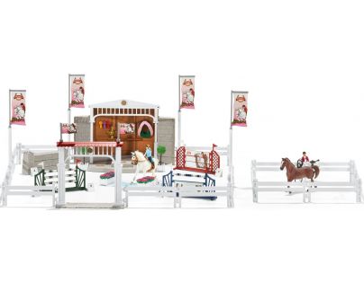 Schleich 42338 Veľké parkúrové závodisko s koňmi