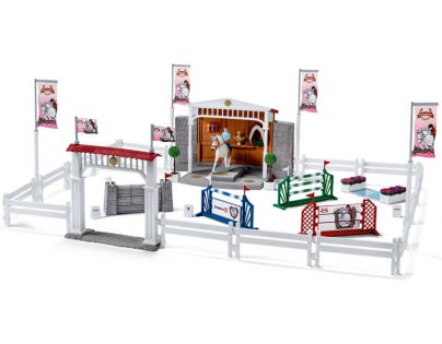 Schleich 42338 Veľké parkúrové závodisko s koňmi