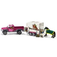 Schleich Pick up s prívesom a koňom - Poškozený obal Schleich Pick up s prívesom a koňom - Poškozený obal