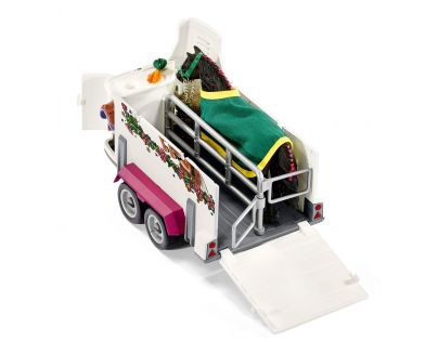 Schleich Pick up s prívesom a koňom - Poškozený obal