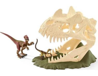 Schleich 42348 Veľká lebka s Velociraptor a jašterom