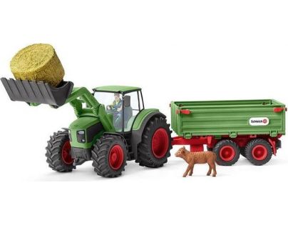 Schleich Traktor s vlekom