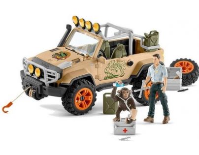 Schleich Terénne auto 4 x 4 s navijákom
