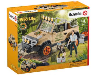 Schleich Terénne auto 4 x 4 s navijákom