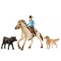 Schleich 42419 set westernová jazdkyne so zvieratkami