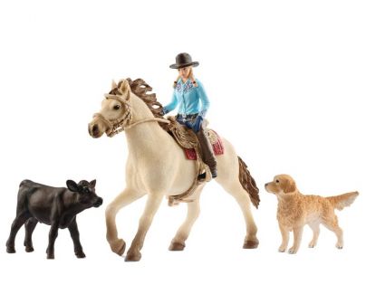 Schleich 42419 set westernová jazdkyne so zvieratkami