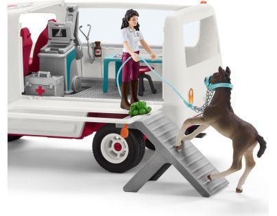 Schleich Horse Club Nová Mobilná veterinárna klinika s kobylou a ošetrovateľom - Poškodený obal